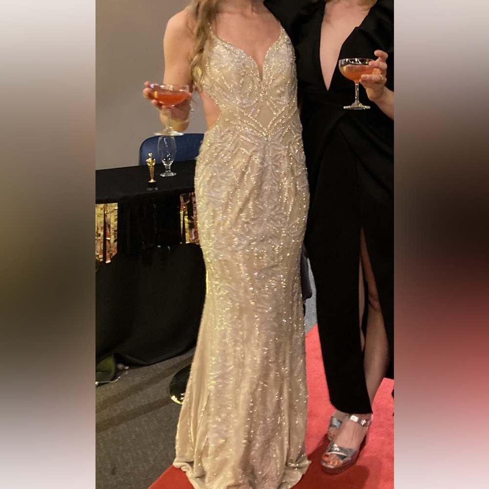 Jovani Embellished V-Neck Sleeveless Gown